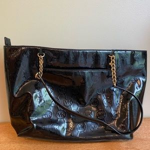 Michael Kors black tote bag